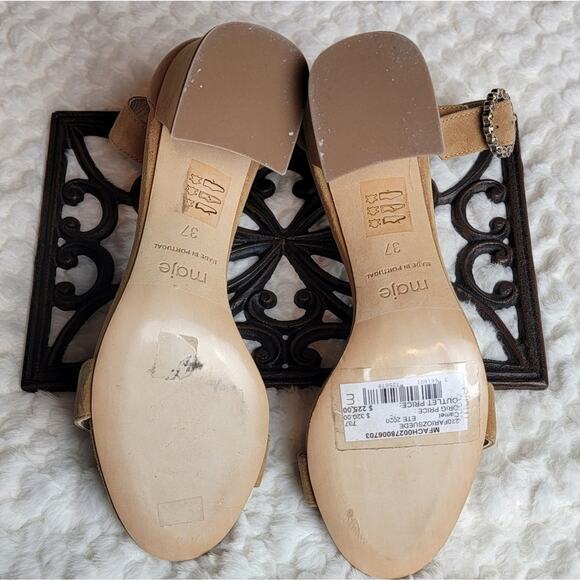 NIB Maje Farria Suede Heels in Camel, Sz 37 / US 6-6.5 - Picture 7 of 12